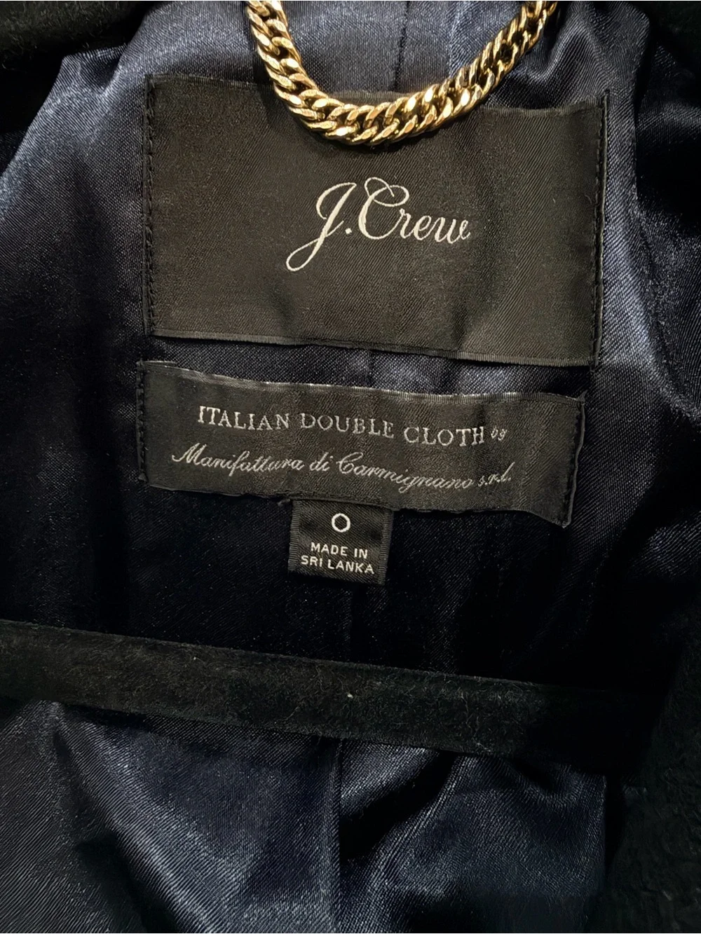 J. Crew Black Wool-Blend Midweight Trench Coat